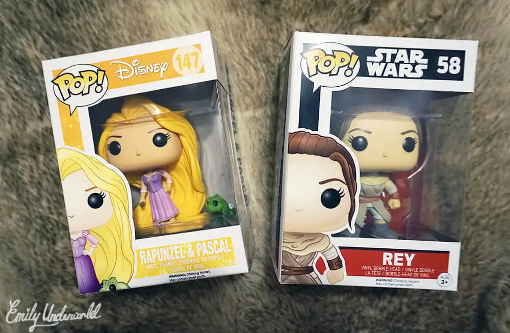 Rapunzel and Rey Pop Funkos
