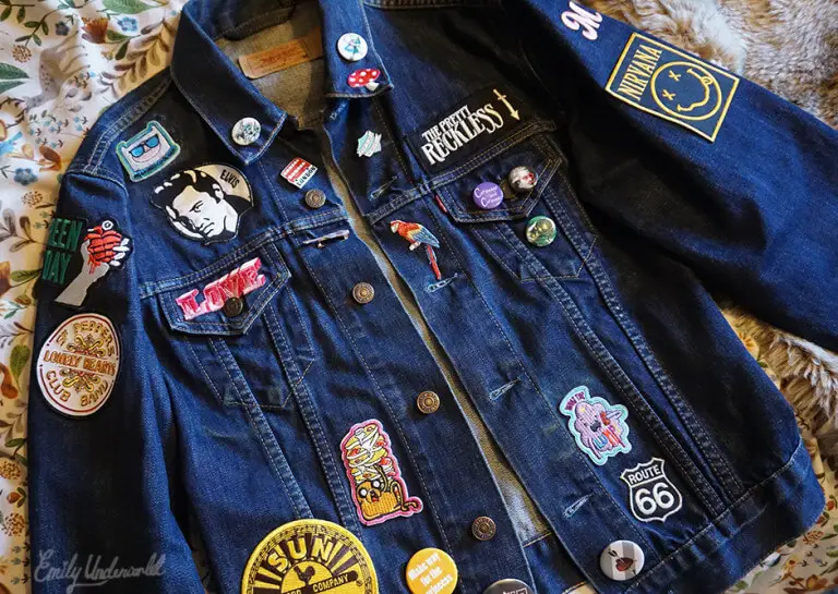 DIY Denim Jacket with Patches & Pins