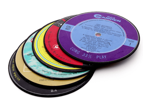 vinyl record coasters
