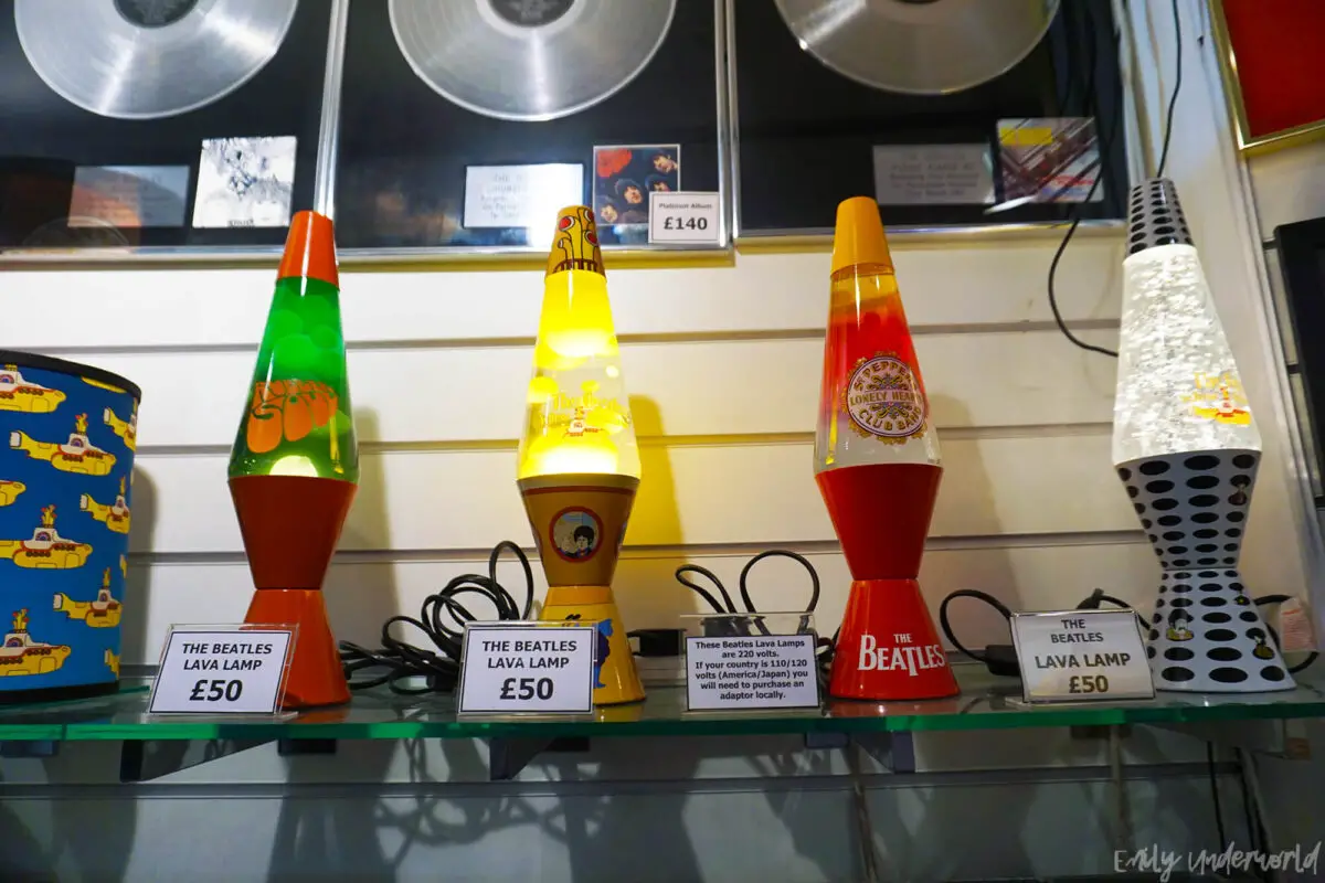 London Beatles Store Lava Lamps