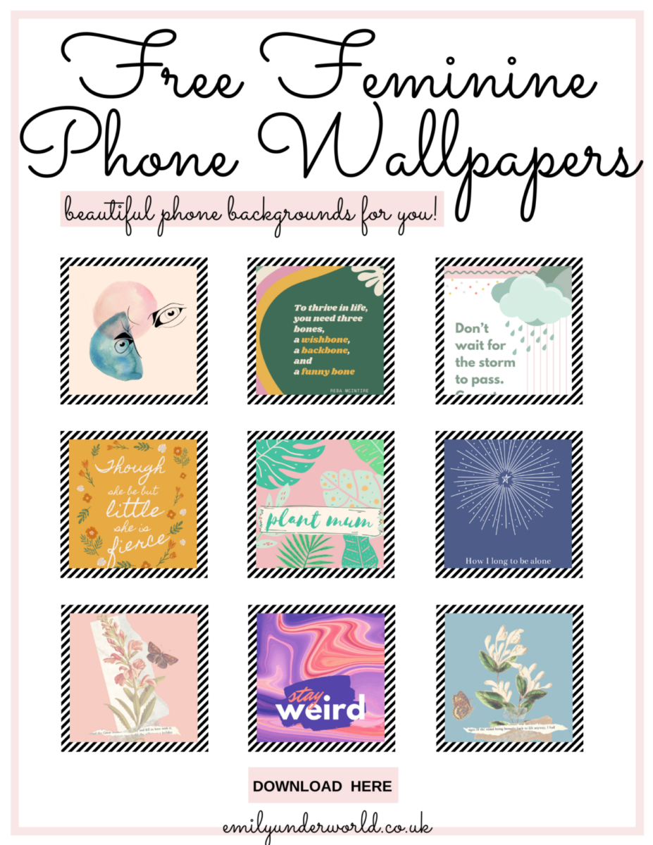 11 Beautiful Free Feminine Phone Wallpapers To Make Your Lockscreen Cute!