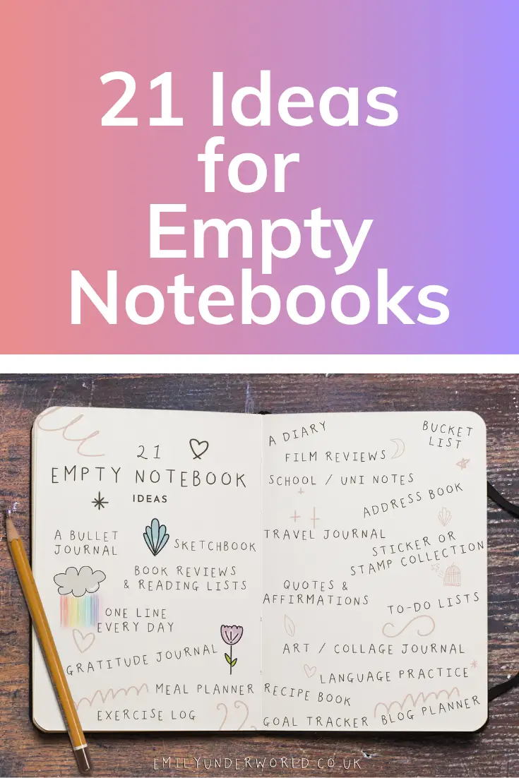 21 Ideas For Empty Notebooks