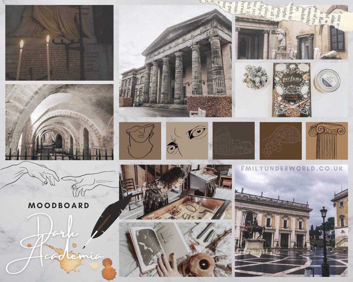 Dark Academia Moodboard.