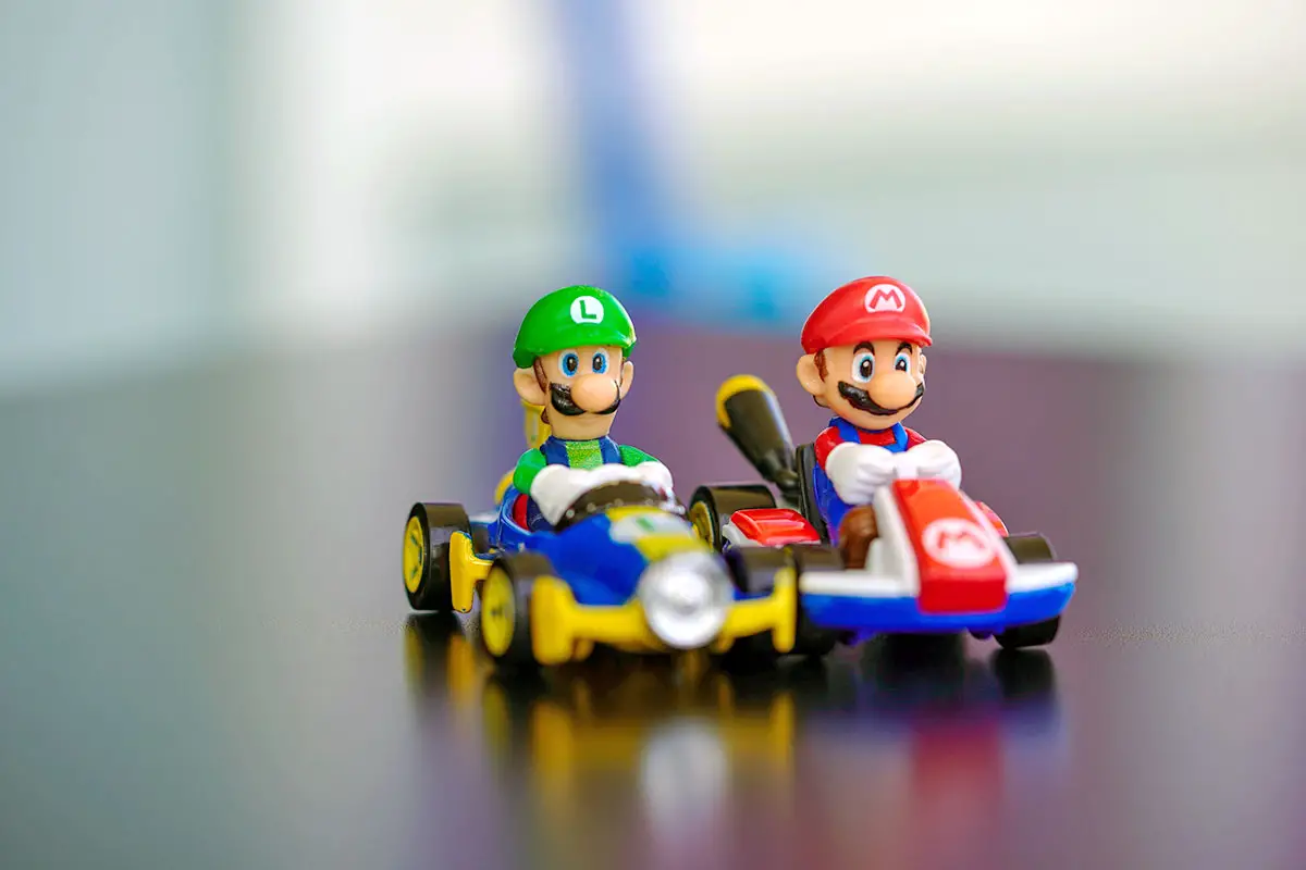 Mario Kart figurines.