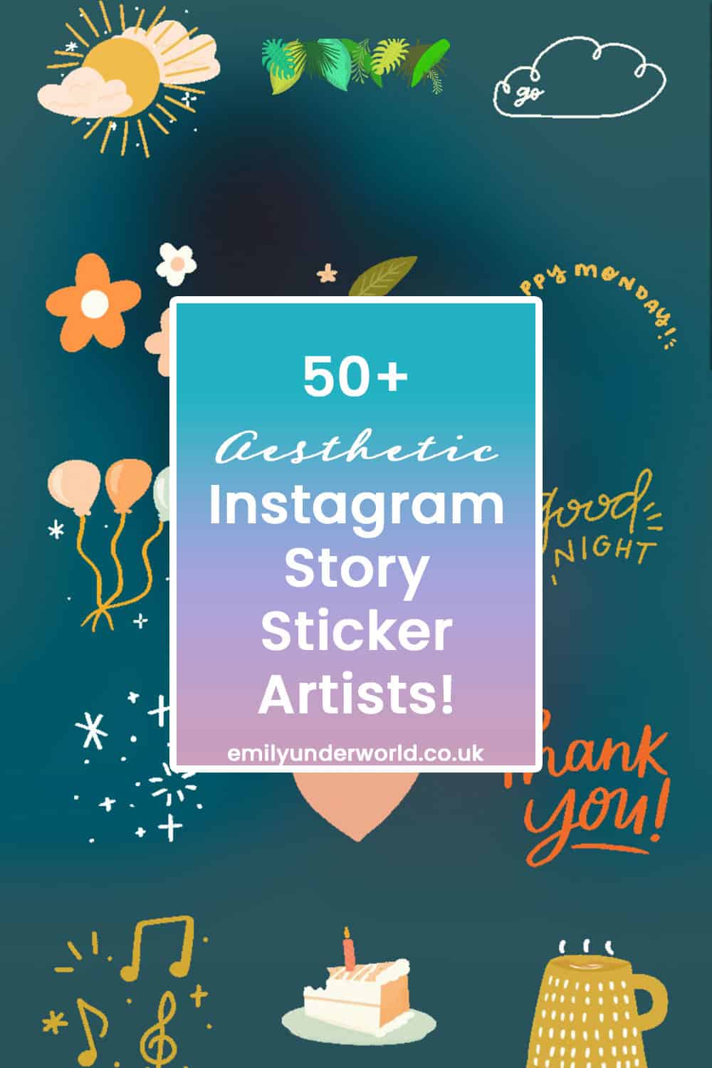 50+ Aesthetic Instagram Story Stickers! The Best GIF Ideas - Emily ...