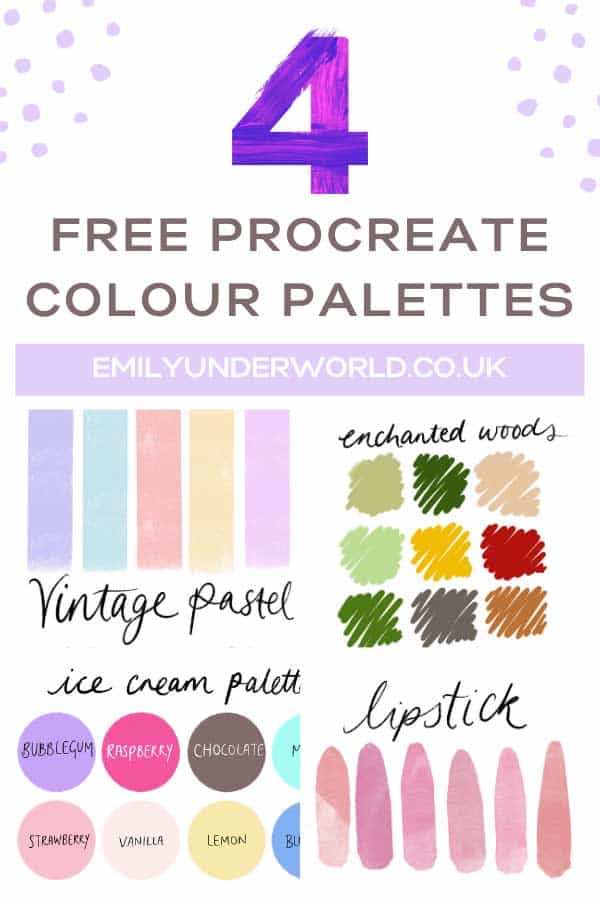 Free Procreate Colour Palettes - Emily Underworld