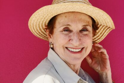 fashionable senior woman