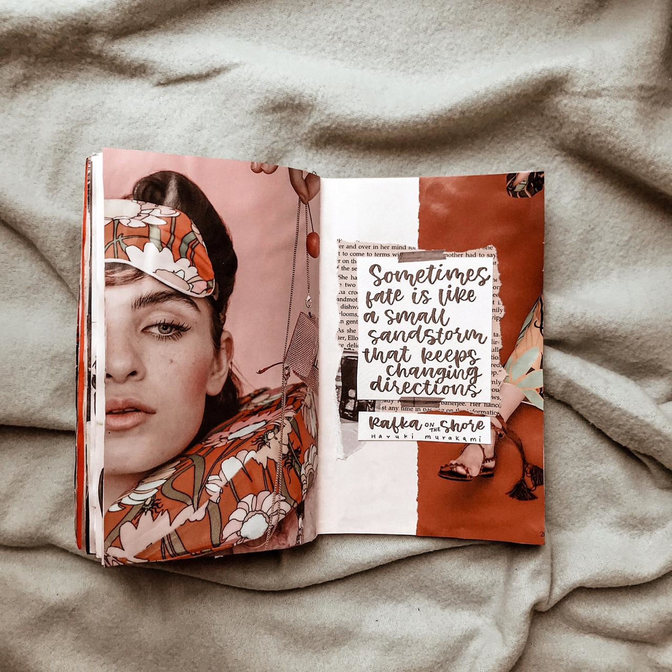 art journal hand lettered quote