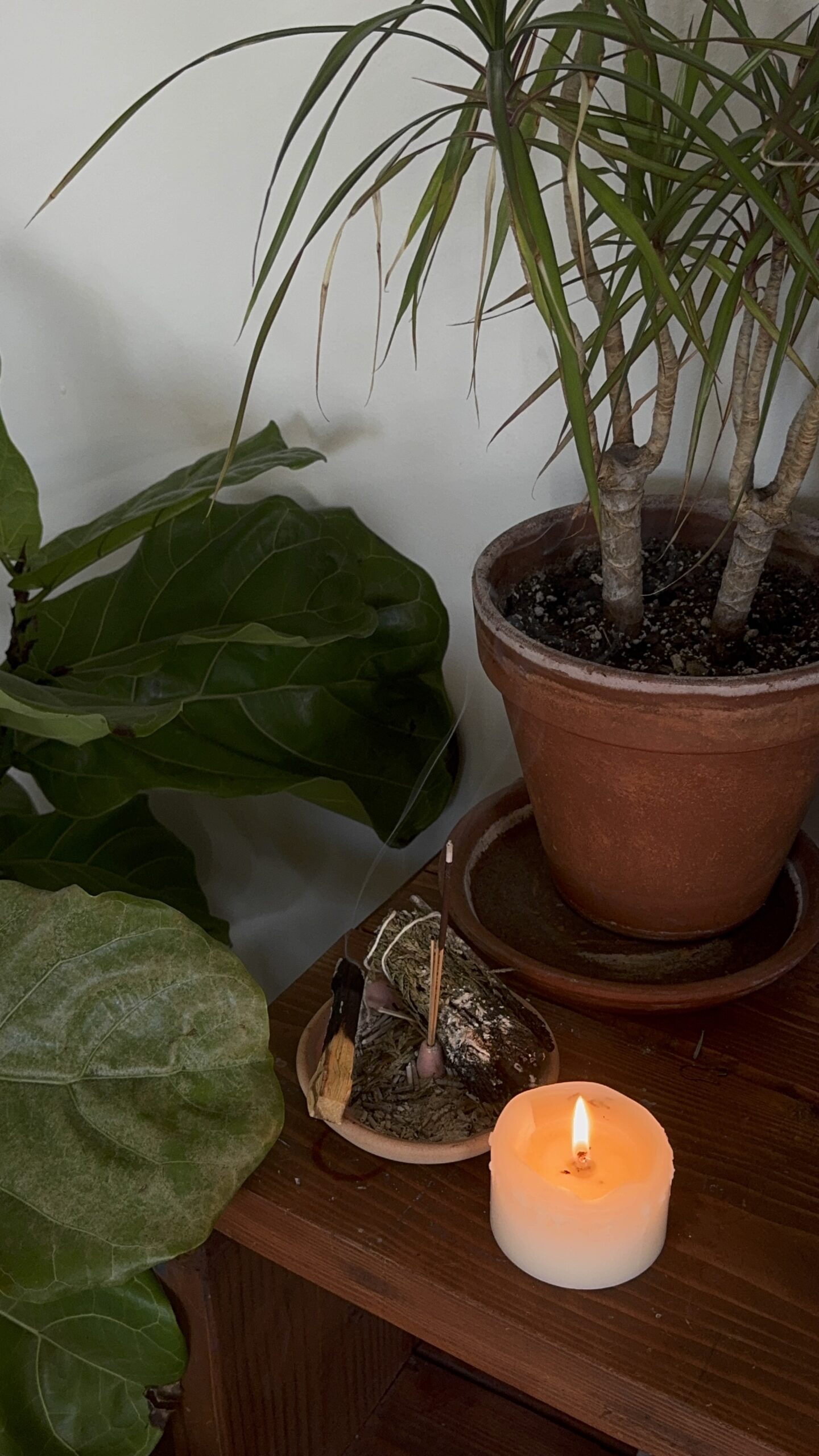 cozy self-care ritual at home