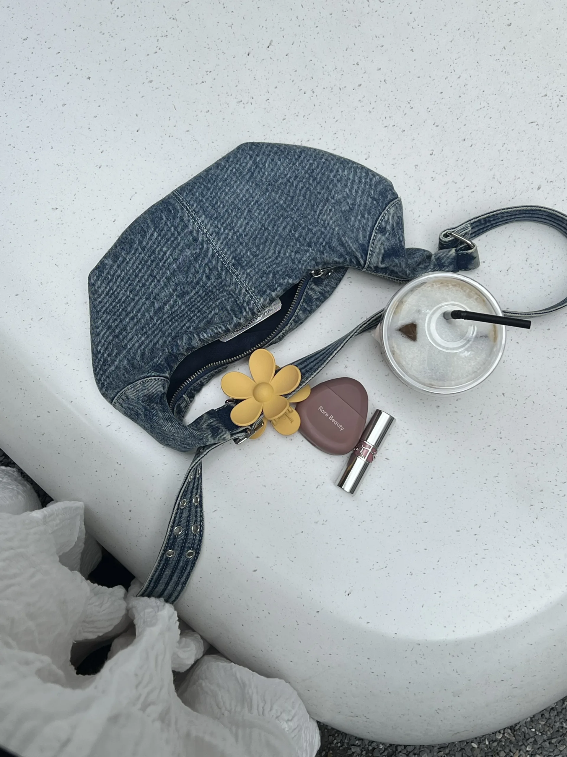 crossbody bag flatlay