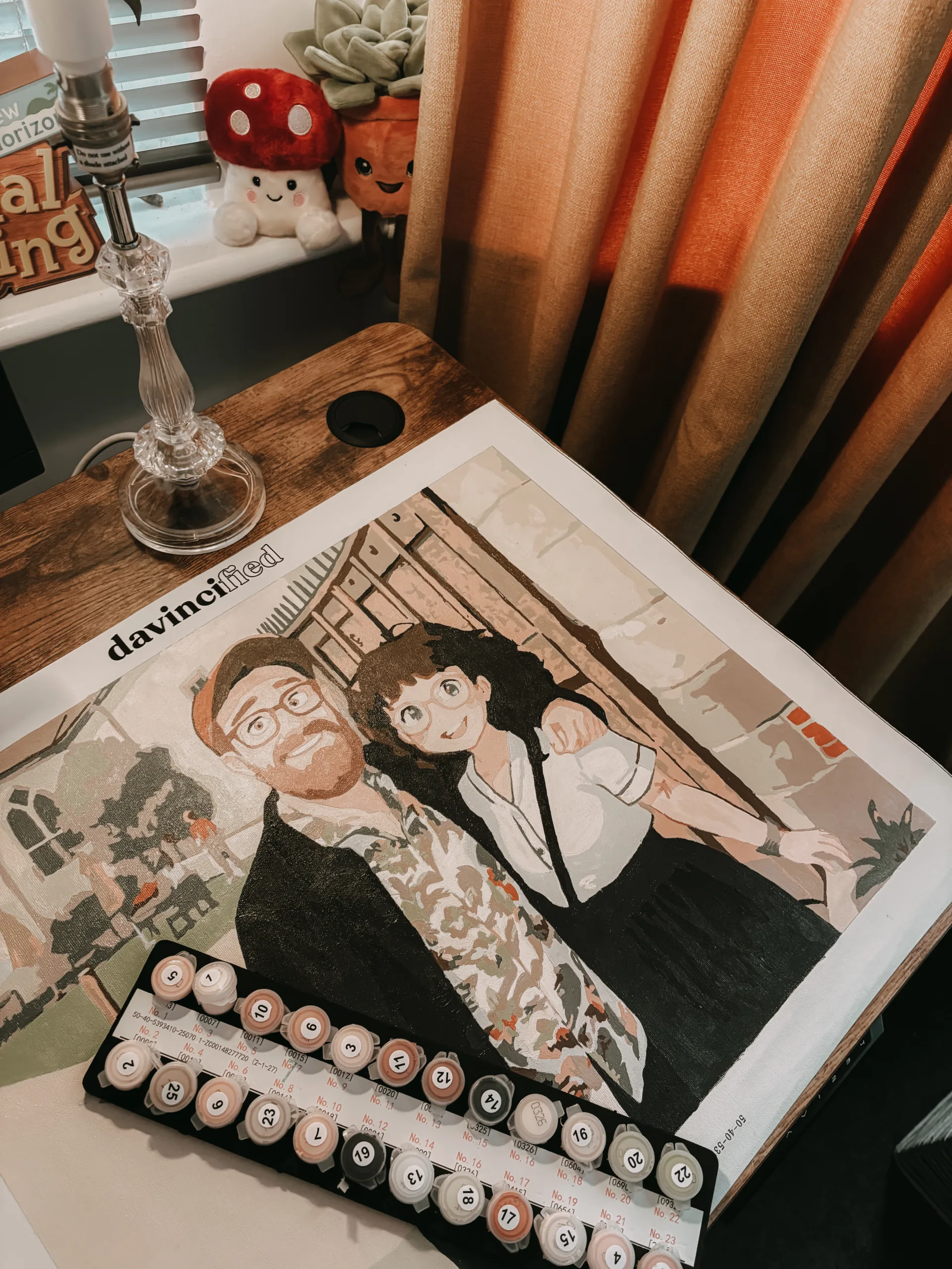 davincified paint by numbers kit for cozy hobby