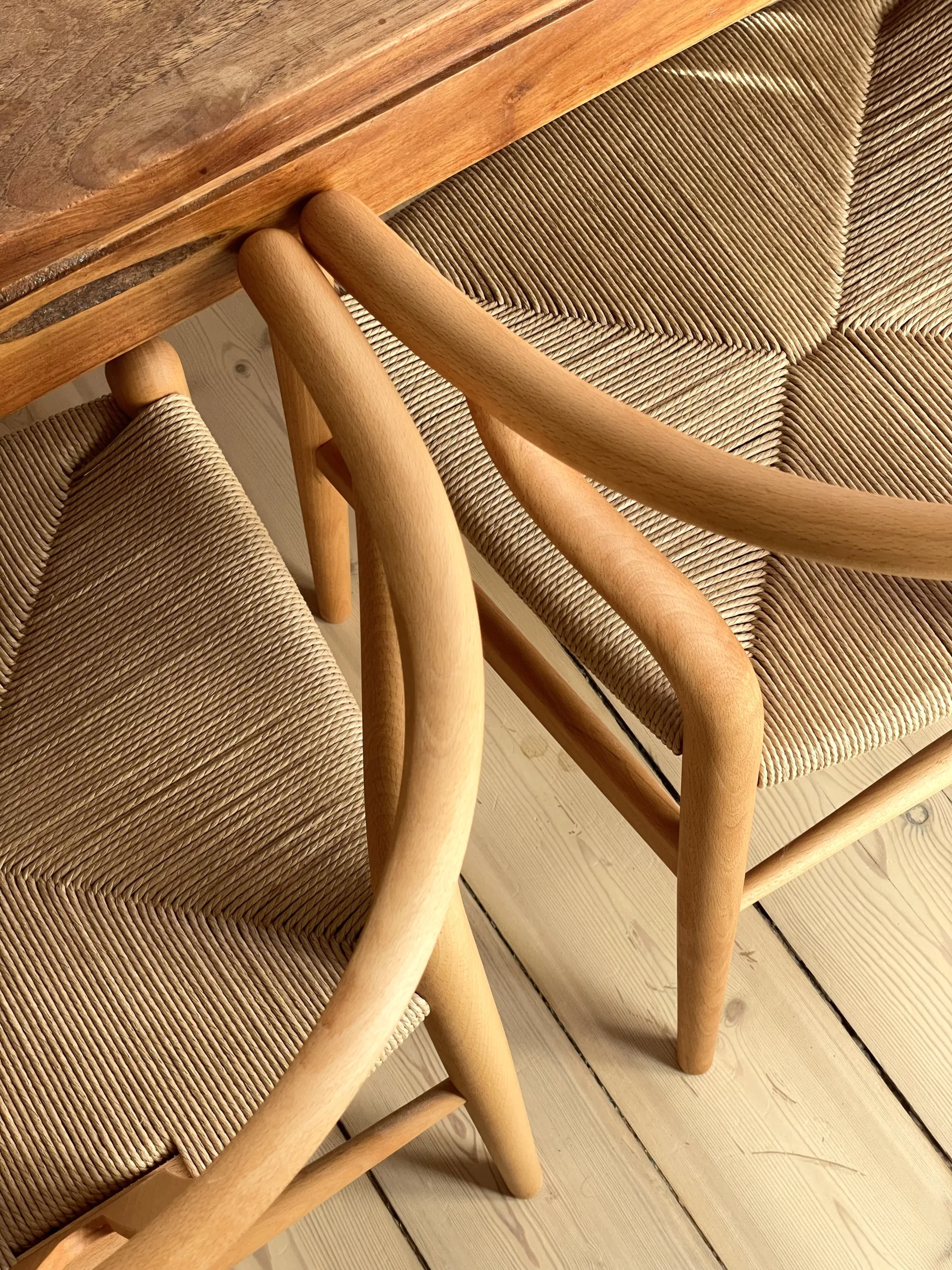 close-up of chair details