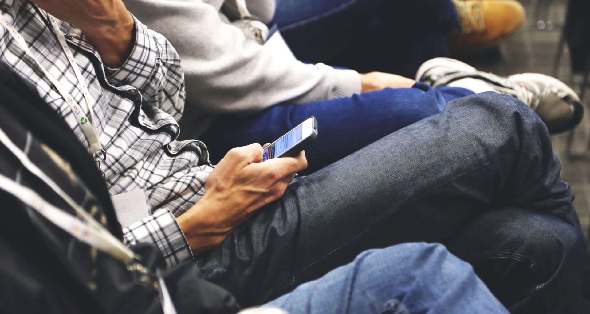 people looking at phone