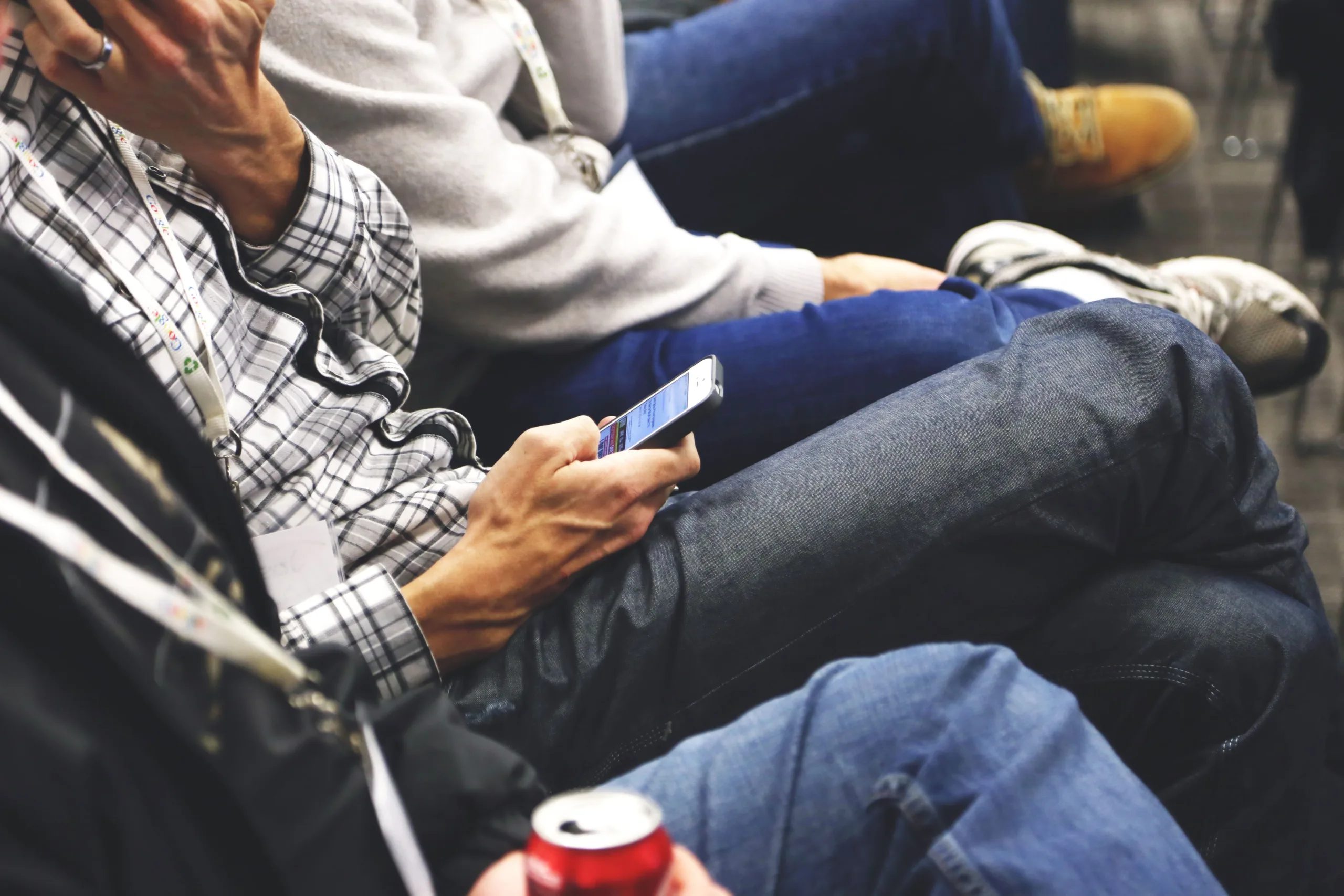 people looking at phone