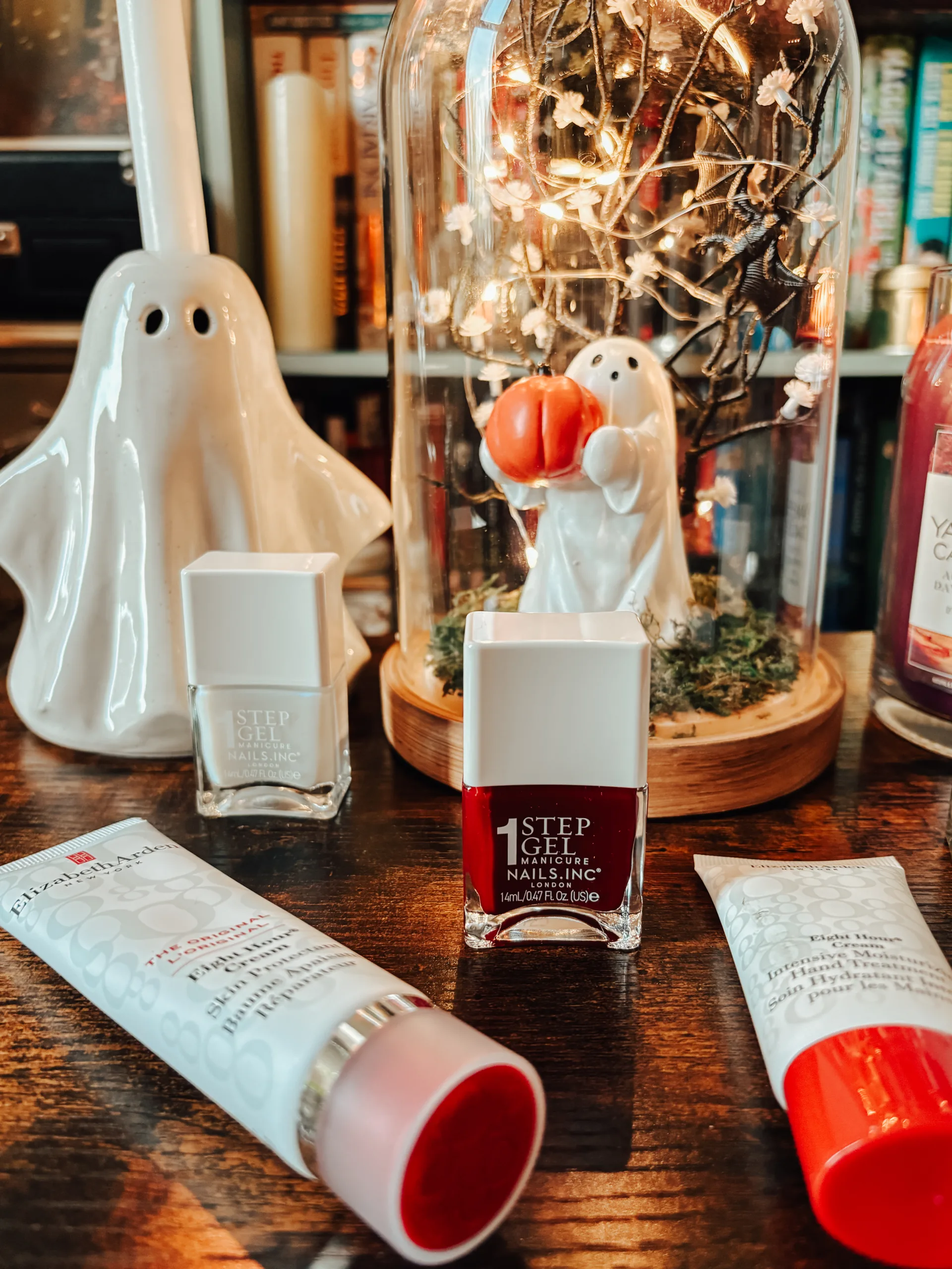 autumn self care and spooky decorations