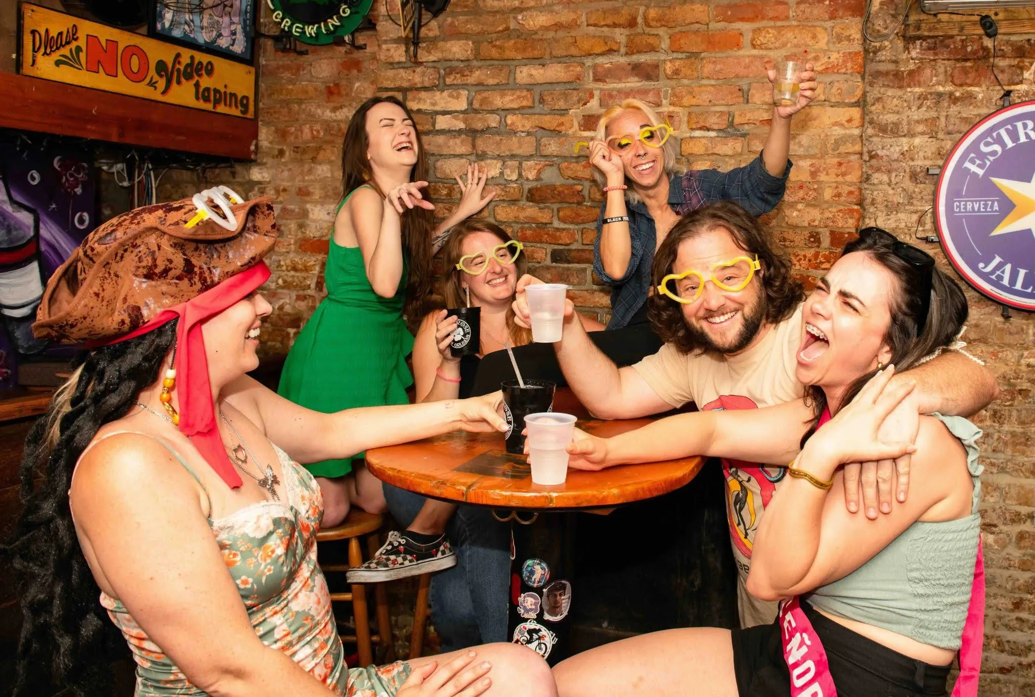 people enjoying a haunted pub crawl