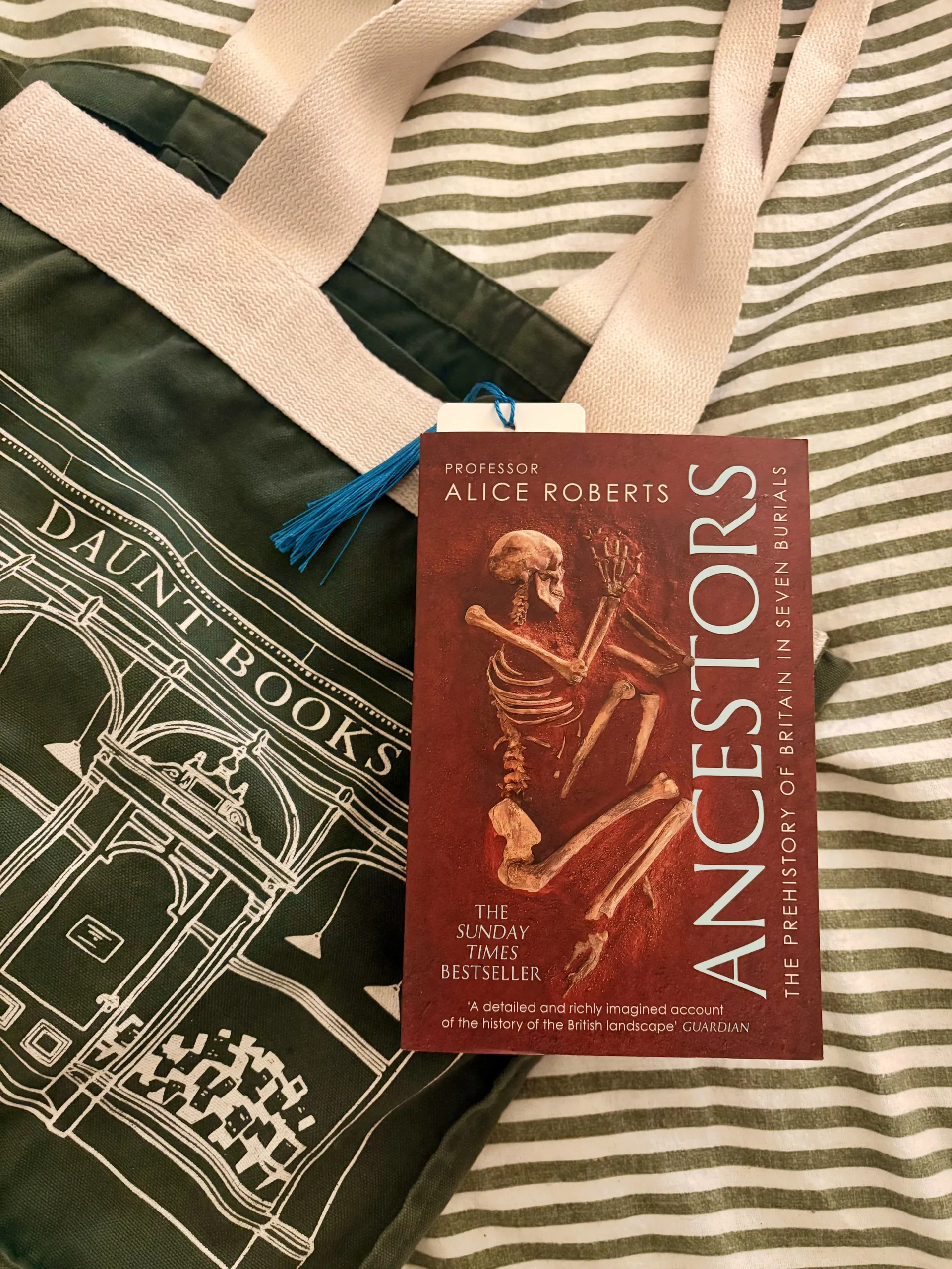 daunt books bag ancesters by professor alice roberts